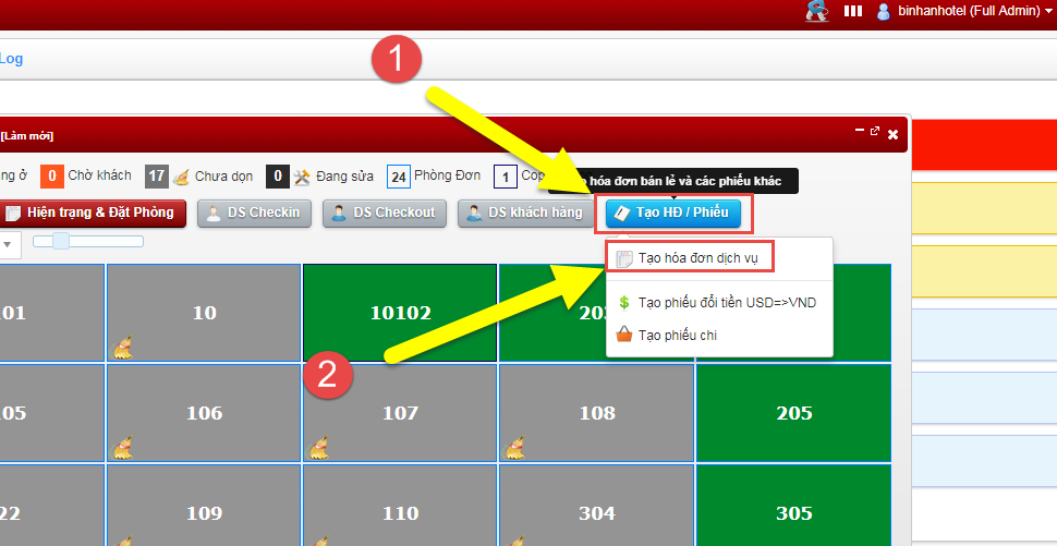 Bán hoặc trả lại dịch vụ