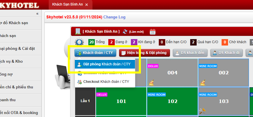 Booking Group (khách đoàn)