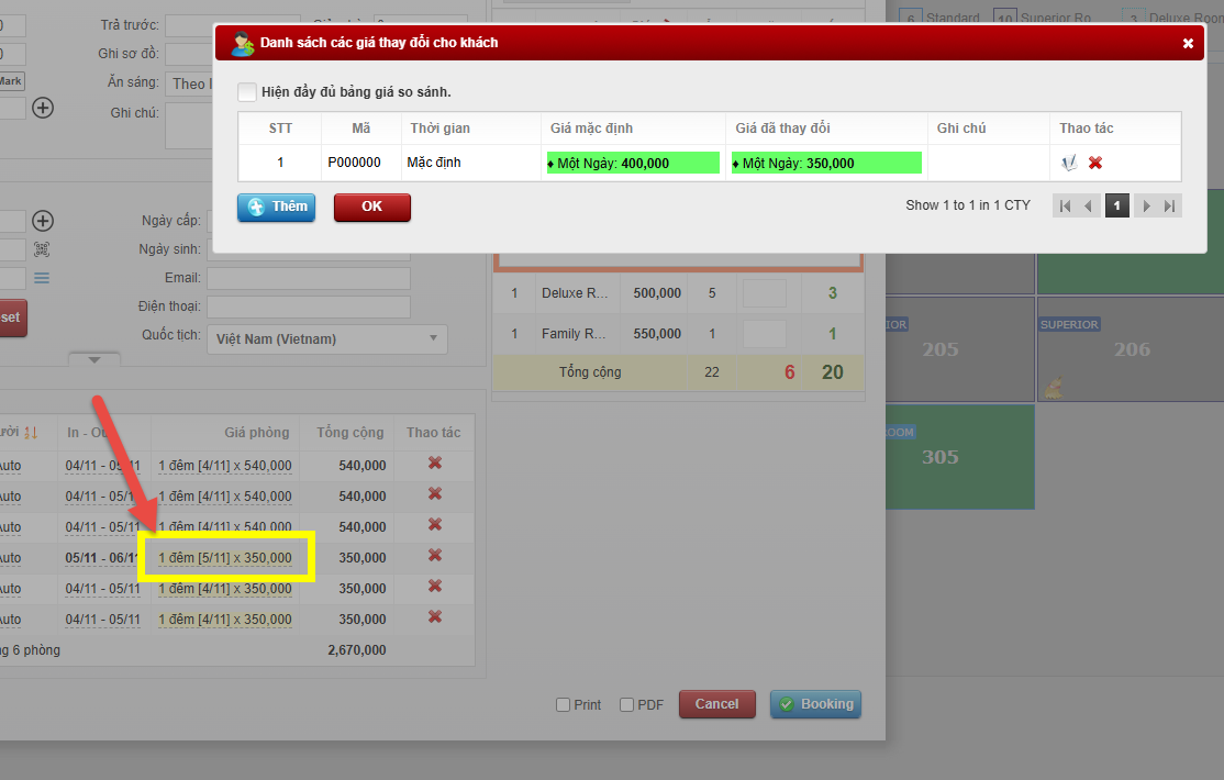 Booking Group (khách đoàn)
