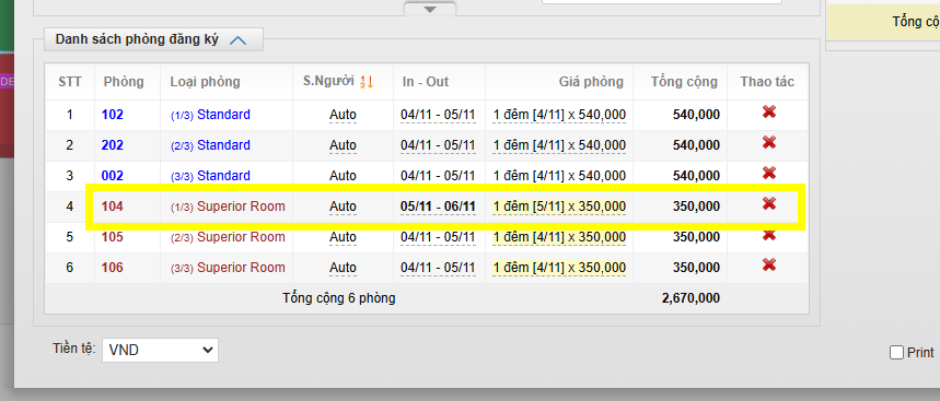 Booking Group (khách đoàn)