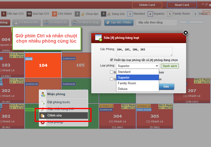 Cài đặt Giá phòng (Loại phòng)