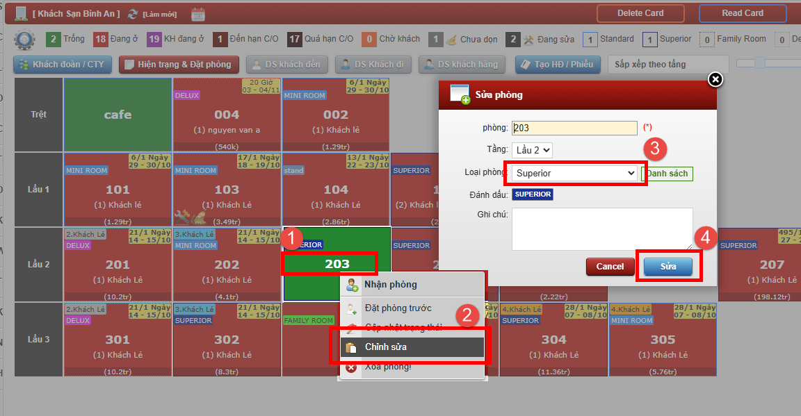 Cài đặt Giá phòng (Loại phòng)