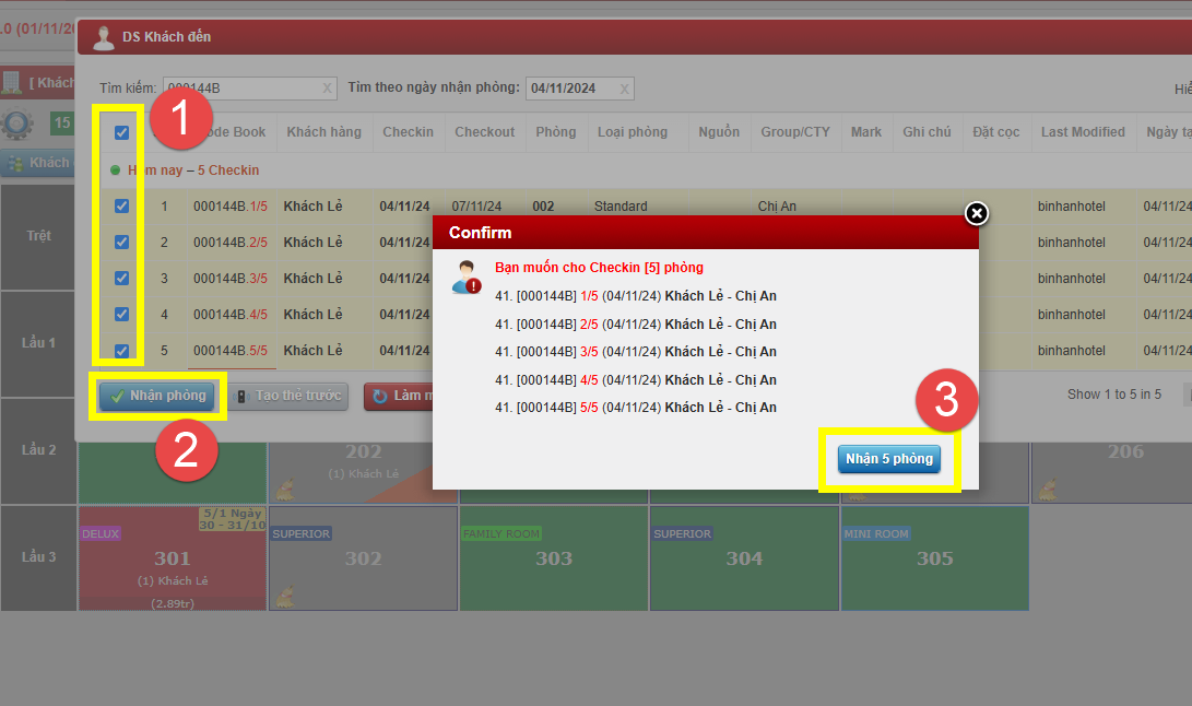 Checkin Group (khách đoàn)