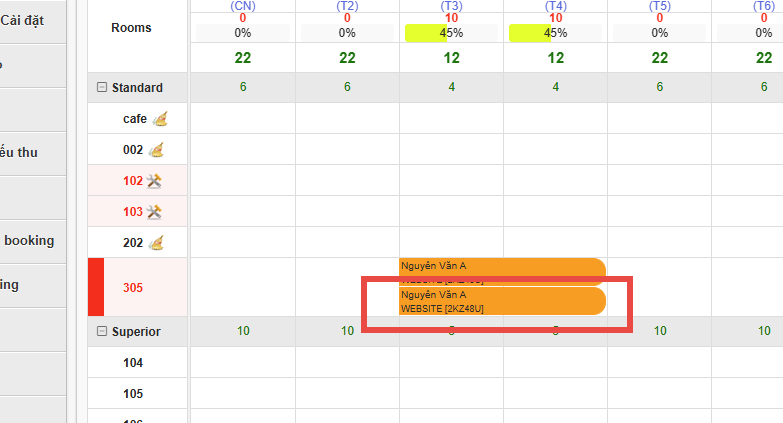 Chỉnh sửa booking đoàn