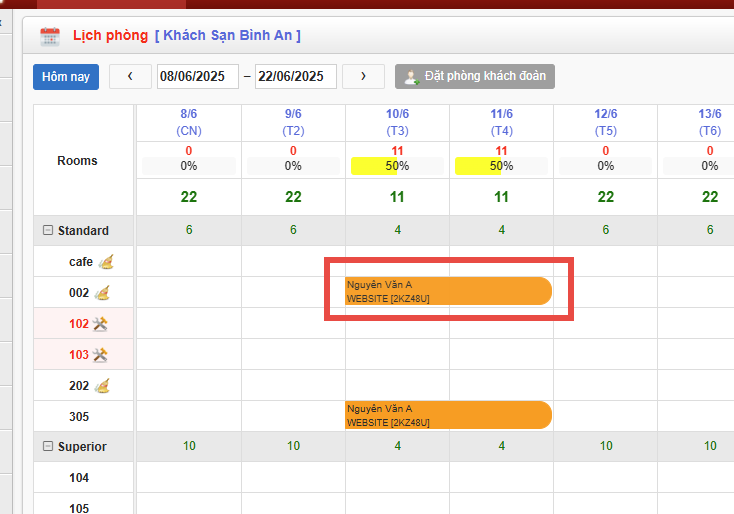 Chỉnh sửa booking đoàn