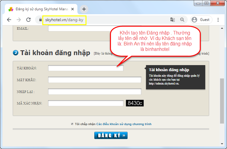 Đăng ký và sử dụng