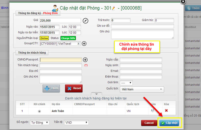 Đặt Phòng (Booking)