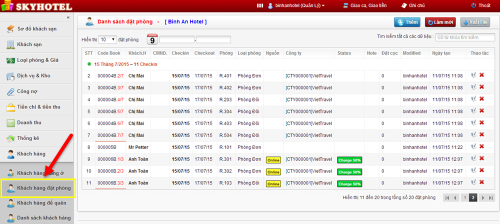 Đặt Phòng (Booking)