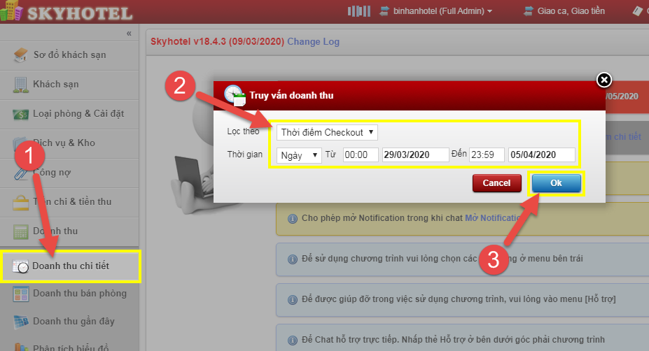 Doanh thu - Thực thu