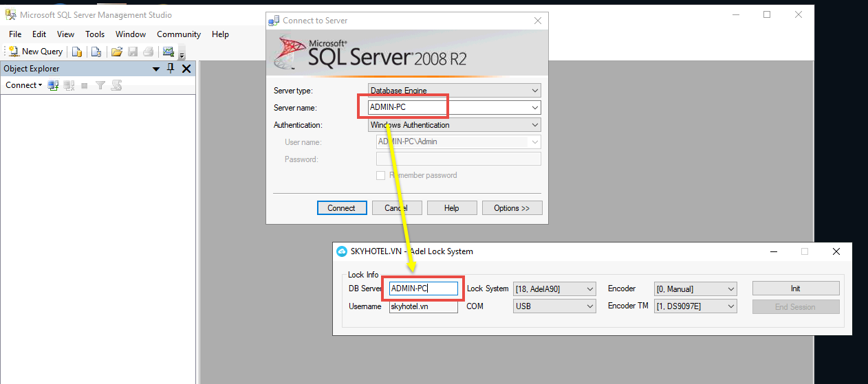 Fix kết nối khóa Adel