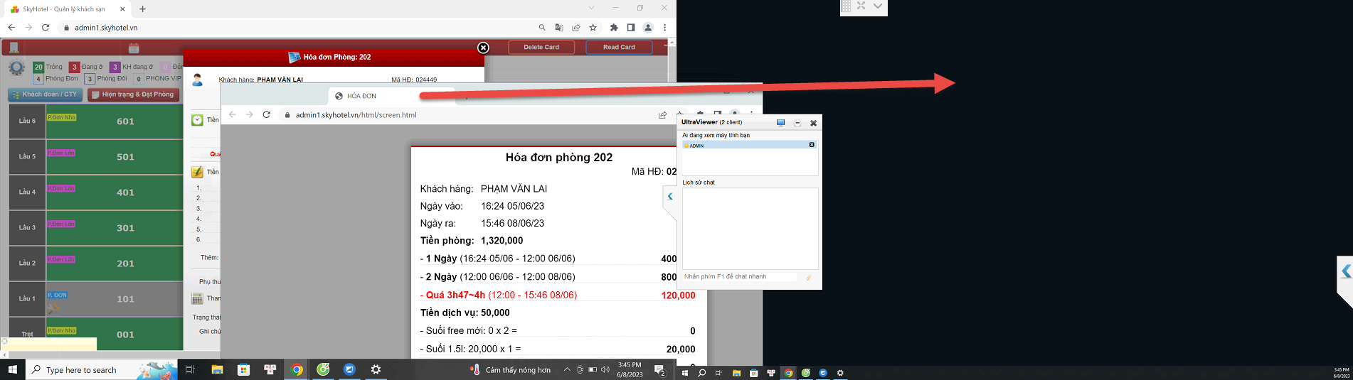 Kết nối màn hình phụ hiển thị hóa đơn