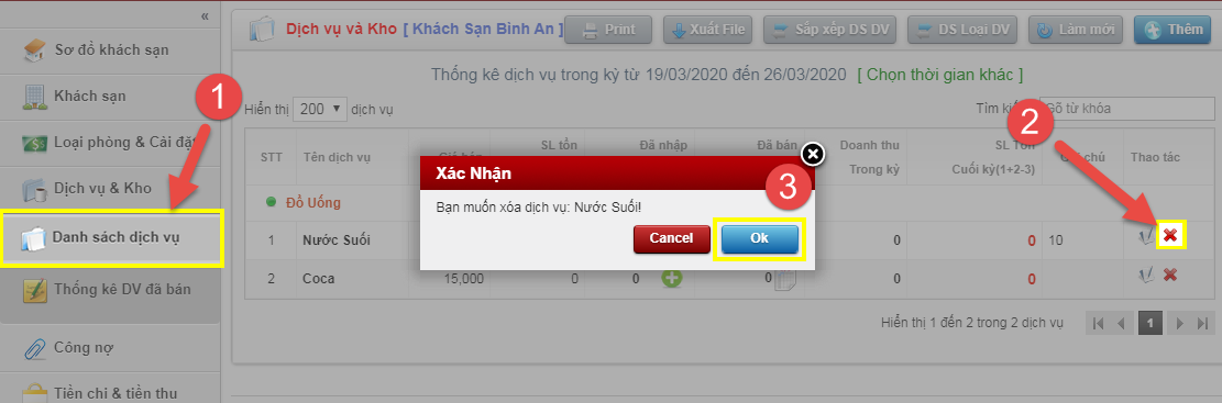 Khởi tạo dịch vụ và kho