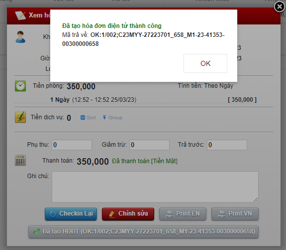Liên kết hóa đơn máy tính tiền