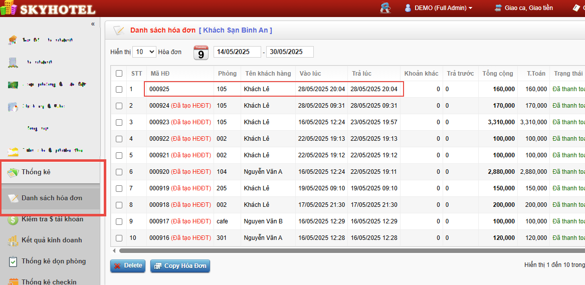 Liên kết hóa đơn máy tính tiền