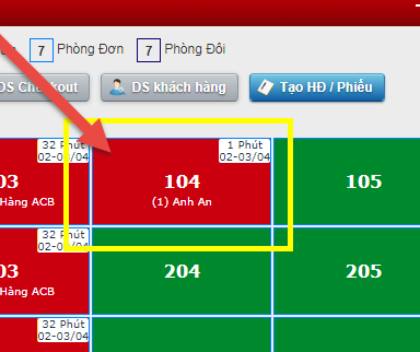 Nhận Phòng từ DS đặt phòng