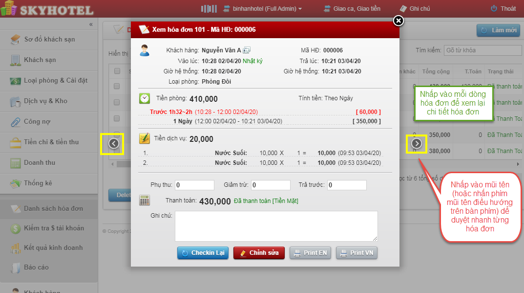 Quản lý hóa đơn