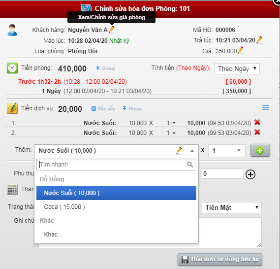 Quản lý hóa đơn
