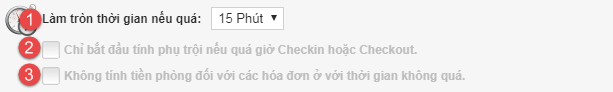 Qui định tính tiền & Cài đặt chung