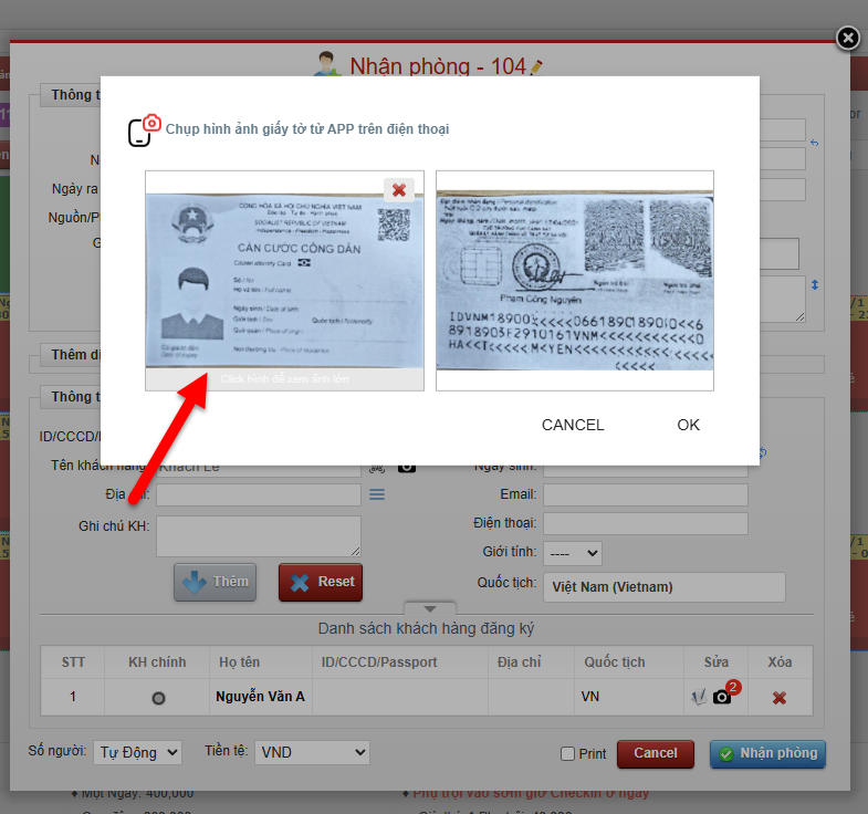 Scan (Chụp ảnh) giấy tờ qua APP