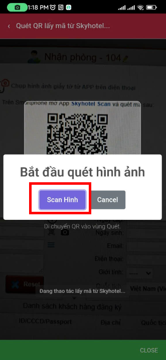 Scan (Chụp ảnh) giấy tờ qua APP