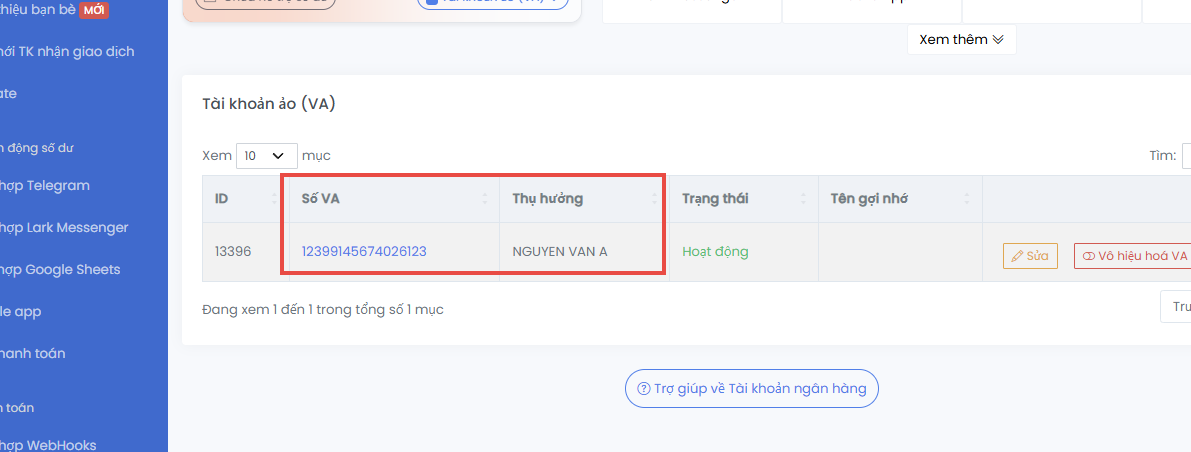 Tạo cổng thanh toán Sepay