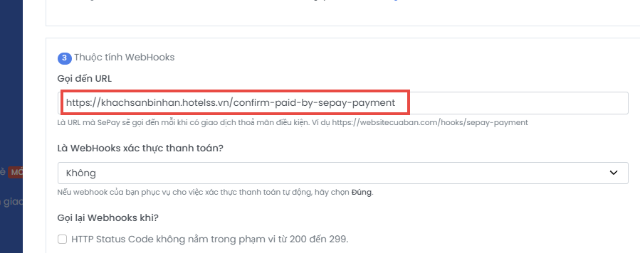 Tạo cổng thanh toán Sepay