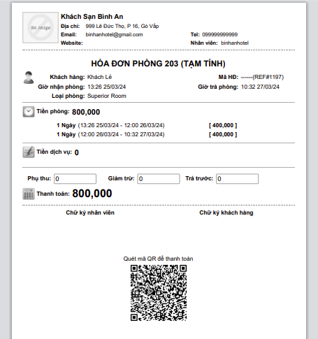 Tạo mã QR trên Hóa đơn