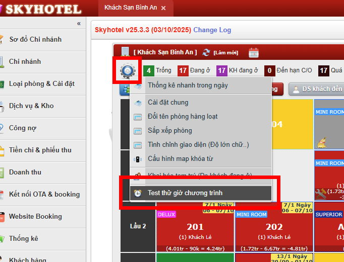 Test thử tính tiền giờ phòng