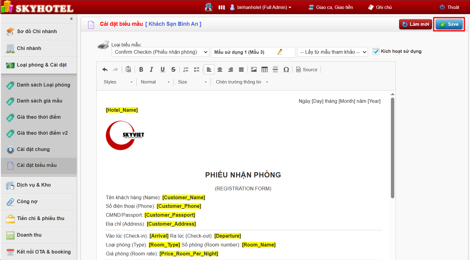 Thêm logo vào biểu mẫu (Form)
