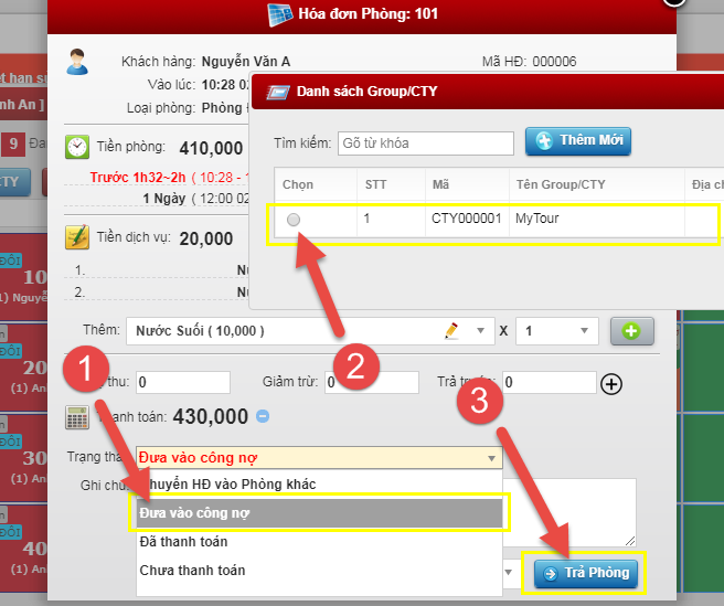 Trả phòng (Checkout)