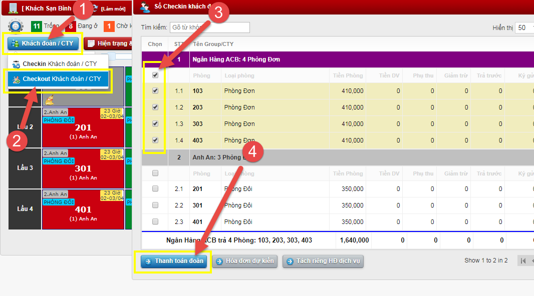 Trả phòng (Checkout)