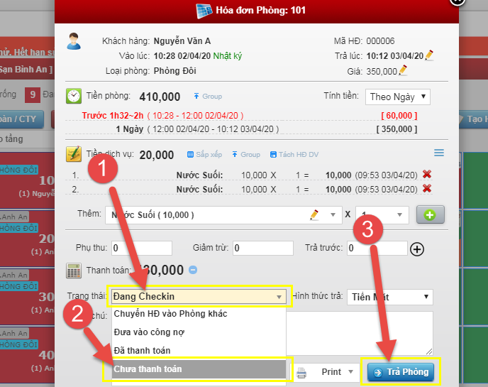 Trả phòng (Checkout)