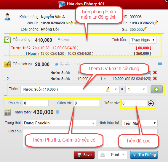 Trả phòng (Checkout)