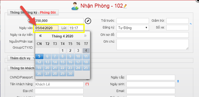 Xử lý thao tác sai